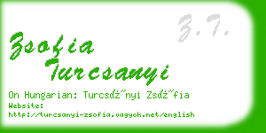 zsofia turcsanyi business card